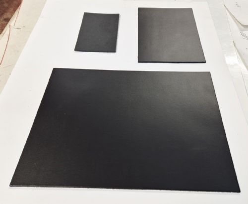 Leather Rectangle - 3 Sizes & Various Colours (88mm x 142mm / Black)